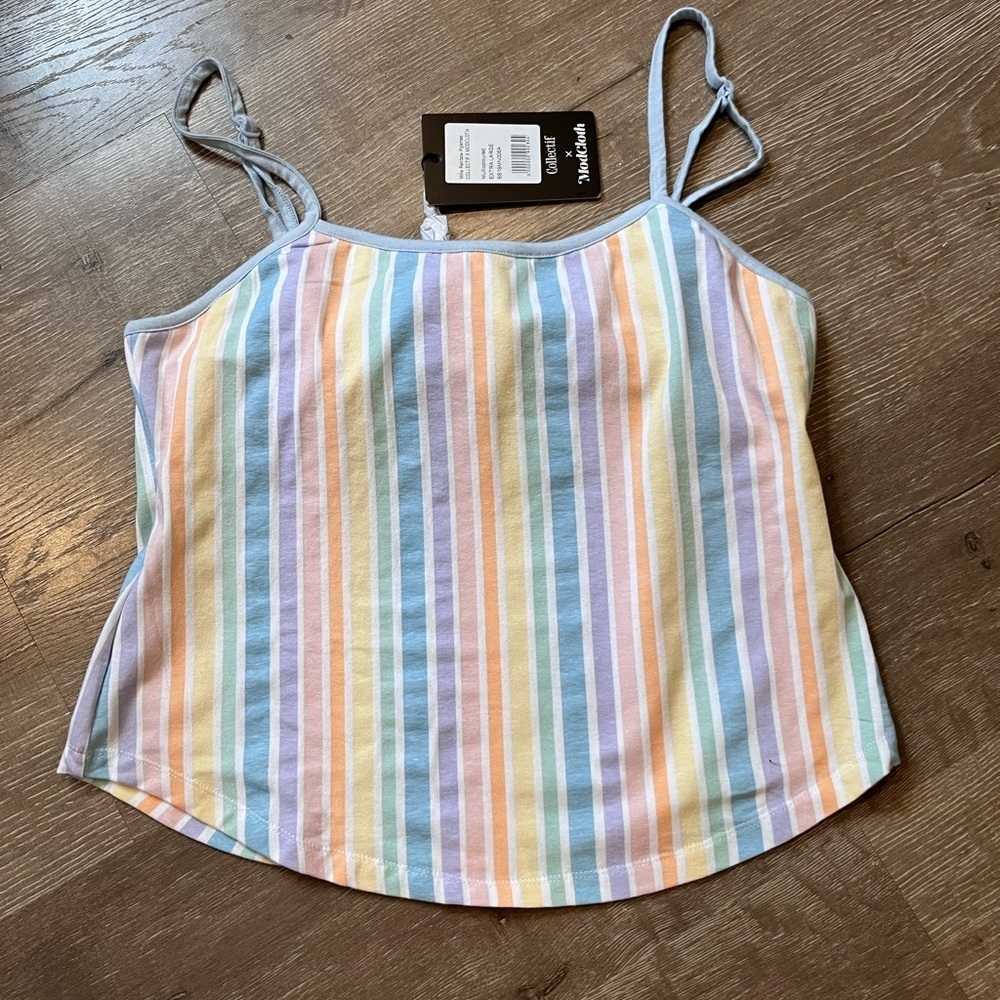 ModCloth Mina rainbow pajama cami top X-Large NWT